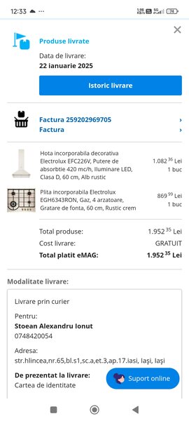 Plita, cuptor hota Electrolux.
