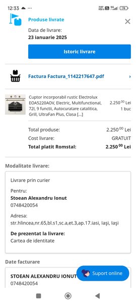 Plita, cuptor hota Electrolux.